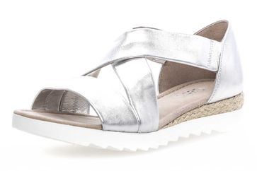 Gabor Comfort Sport Sandalette in Übergrößen Silber 82.711.10 große Damenschuhe