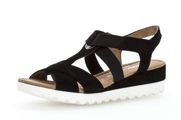 Gabor Comfort Sport Sandalette in Übergrößen Schwarz 82.754.47 große Damenschuhe