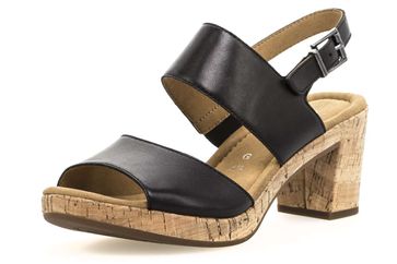 Gabor Comfort Sport Sandalette in Übergrößen Schwarz 82.777.57 große Damenschuhe