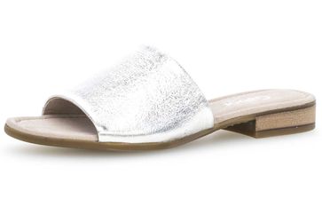 Gabor Comfort Sport Pantolette in Übergrößen Silber 82.790.11 große Damenschuhe