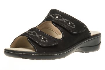 Hickersberger Milano Pantoletten in Übergrößen Schwarz 2175 9200 große Damenschuhe