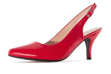 Andres Machado Pumps in Übergrößen Rot AM5231 Soft Rojo große Damenschuhe