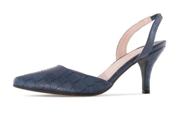 Andres Machado Pumps in Übergrößen Blau AM5244 Coco Marino große Damenschuhe