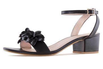 Andres Machado Sandalette in Übergrößen Schwarz AM5269 Soft Negro große Damenschuhe