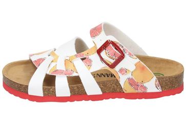DR. BRINKMANN Pantolette in Übergrößen weiß/rot 701162 3 große Damenschuhe