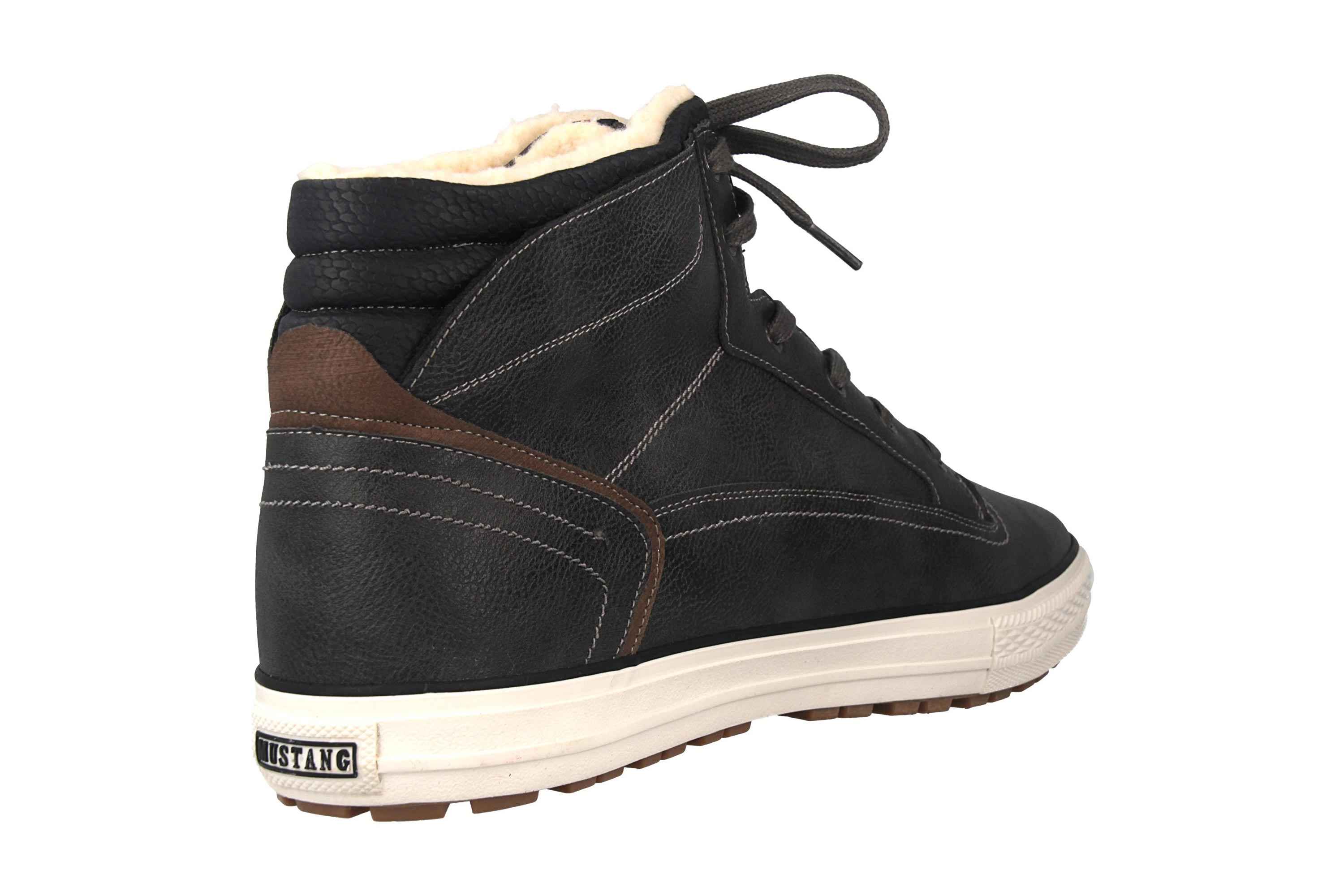 Mustang Shoes High Top Sneaker in Übergrößen Dunkelgrau 4129 Große Größe Herren Schuhe Mustang Sneaker high schwarz