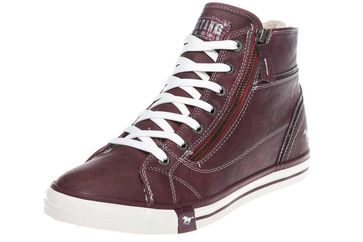 Mustang Shoes High Top Sneaker in Übergrößen Bordeaux 1209-601-55 große Damenschuhe