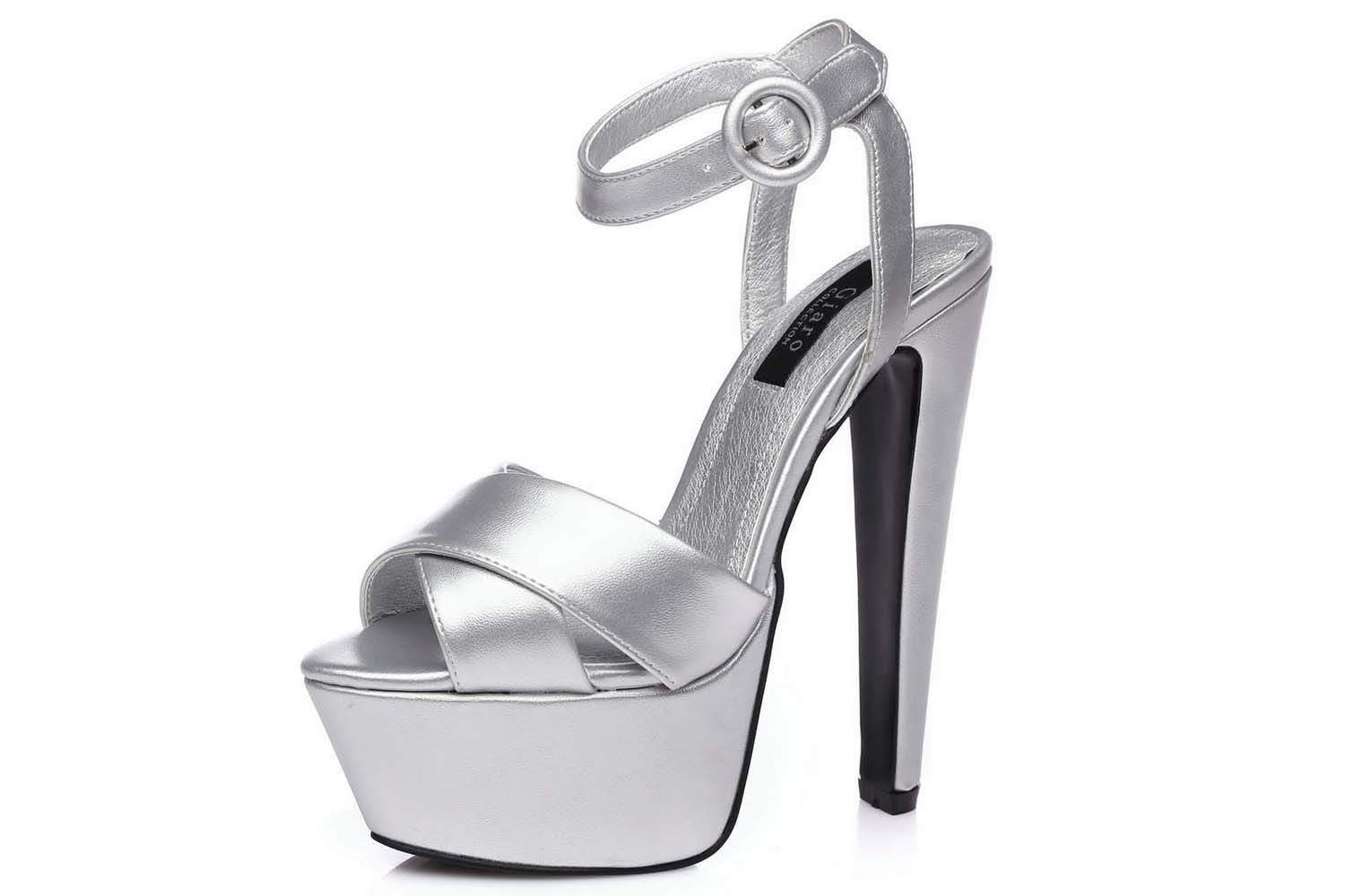 Giaro Sissi High Heels in Übergrößen Silber Sissi Silver Matte große Damenschuhe