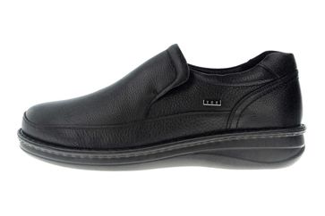 Grünwald P-3702 Schwarz Slipper in Übergrößen Schwarz P-3702 Schwarz große Herrenschuhe