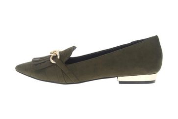 Andres Machado Ballerina in Übergrößen Grün AM5304 ANTE OLIVA große Damenschuhe