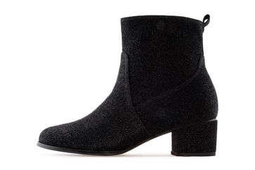 Andres Machado Stiefelette in Übergrößen Schwarz AM4114 BRILLO NEGRO große Damenschuhe