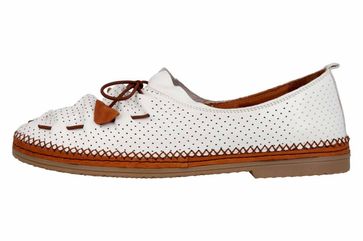 Manitu Slipper in Übergrößen Weiß 840790 3 große Damenschuhe