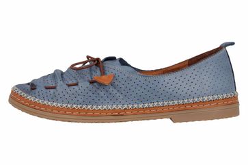 Manitu Slipper in Übergrößen Blau 840790 51 große Damenschuhe