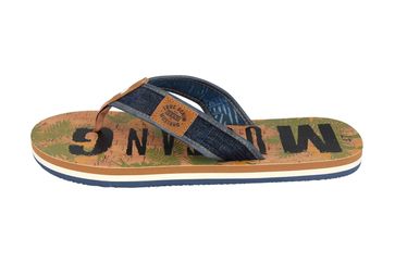 Mustang Shoes Zehentrenner in Übergrößen Blau 4113-703-841 große Herrenschuhe