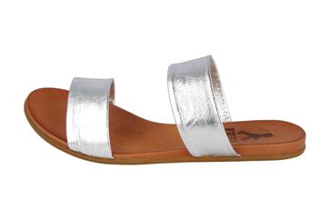 Mustang Shoes Pantoletten in Übergrößen Silber 8003-701-21 große Damenschuhe