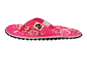 Gumbies Zehentrenner in Übergrößen Pink 2202 Gumbies Islander Pink Hibiscus große Damenschuhe