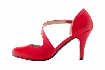 Andres Machado Pumps in Übergrößen Rot AM5358 Soft Rojo große Damenschuhe