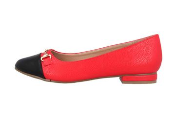 Andres Machado Ballerinas in Übergrößen Rot AM5341 Grabado Rojo große Damenschuhe