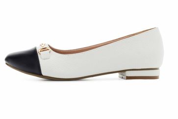 Andres Machado Ballerinas in Übergrößen Weiß AM5341 Grabado Blanco große Damenschuhe