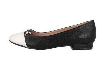 Andres Machado Ballerinas in Übergrößen Schwarz AM5341 Grabado Negro große Damenschuhe