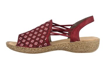 Rieker Sandalen in Übergrößen Rot 658B2-35 große Damenschuhe