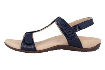 Vionic Sandaletten in Übergrößen Blau Rest Farra Lizard Navy große Damenschuhe