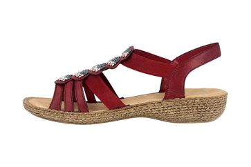 Rieker Sandalen in Übergrößen Rot 65869-35 große Damenschuhe