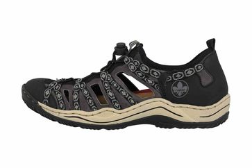 Rieker Sneaker in Übergrößen Schwarz L0583-02 große Damenschuhe