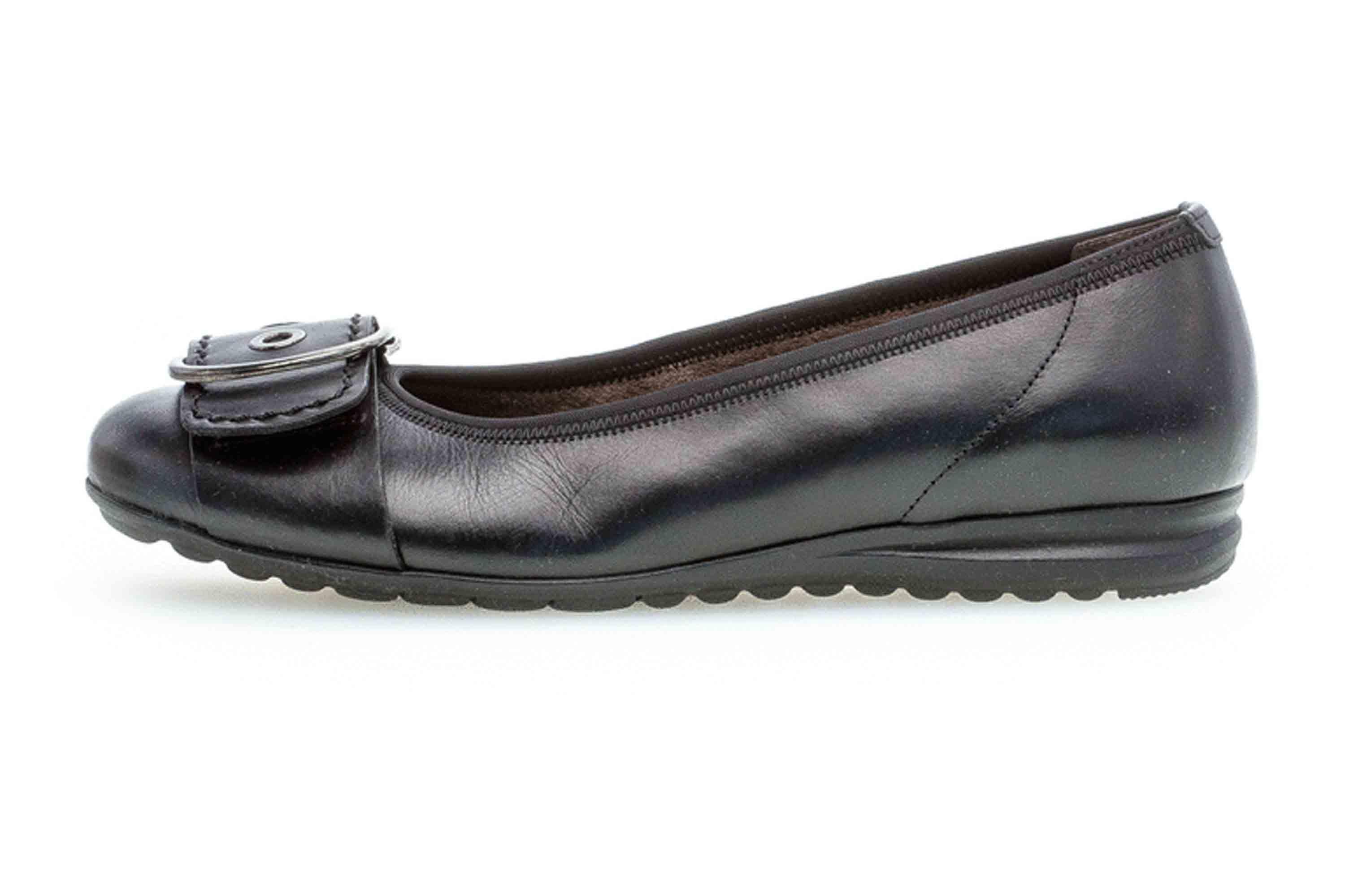 Gabor Ballerina in Übergrößen große Damenschuhe Schwarz XXL