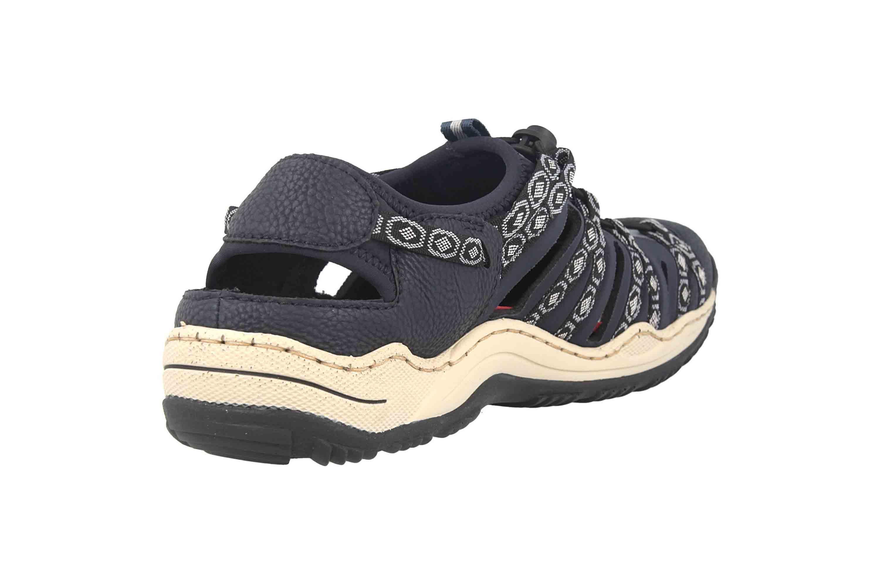 Rieker Sneaker in Übergrößen Blau L0577 18 große Damenschuhe | RIEKER Schuhe Slipper L0577 18 blau NEU