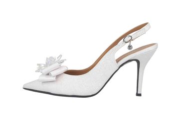 J.Reneé Metallic LI Pumps in Übergrößen Weiß Denyell White Silver große Damenschuhe