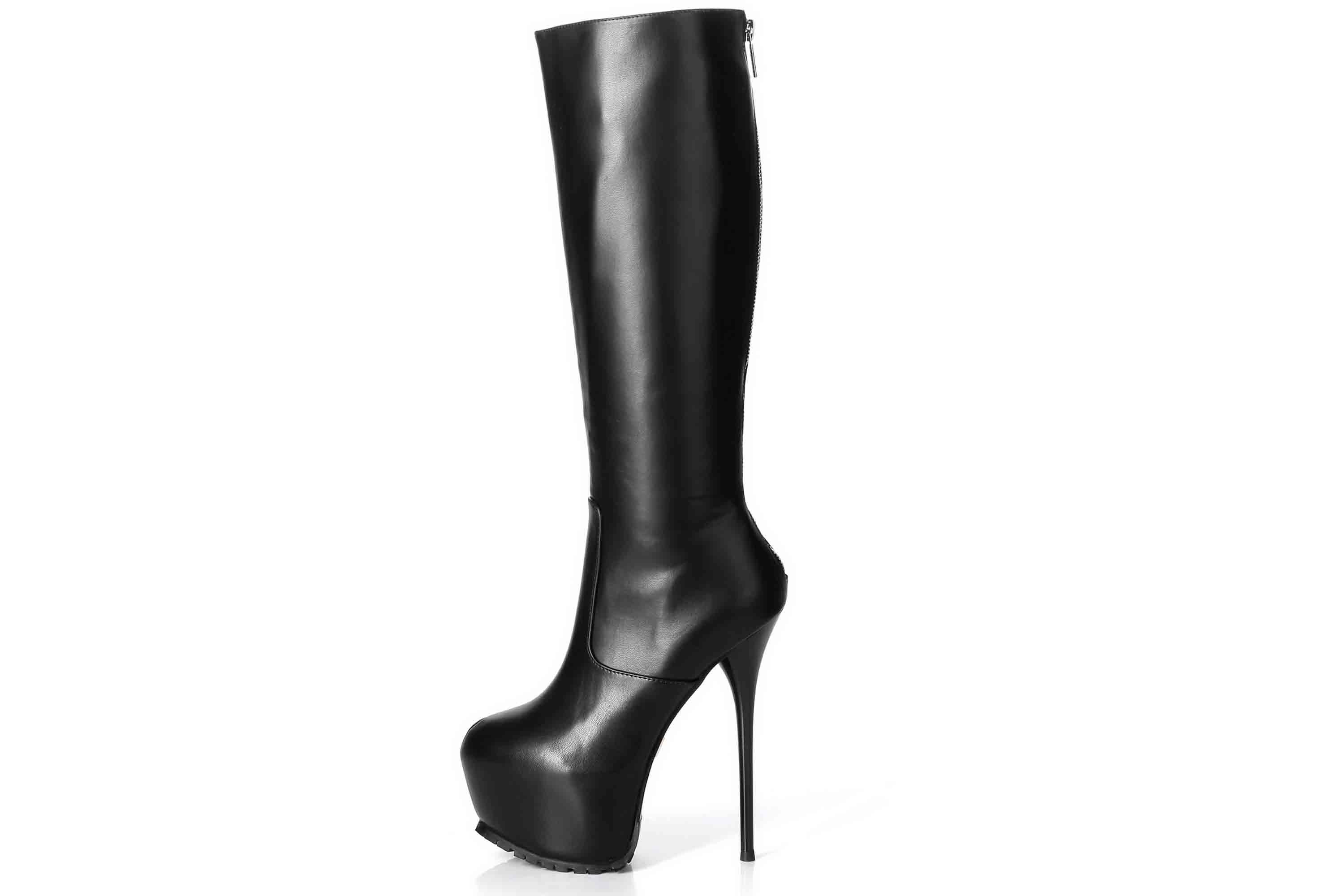 Giaro Stiefel in Übergrößen Schwarz Cameron Black Matte große Damenschuhe