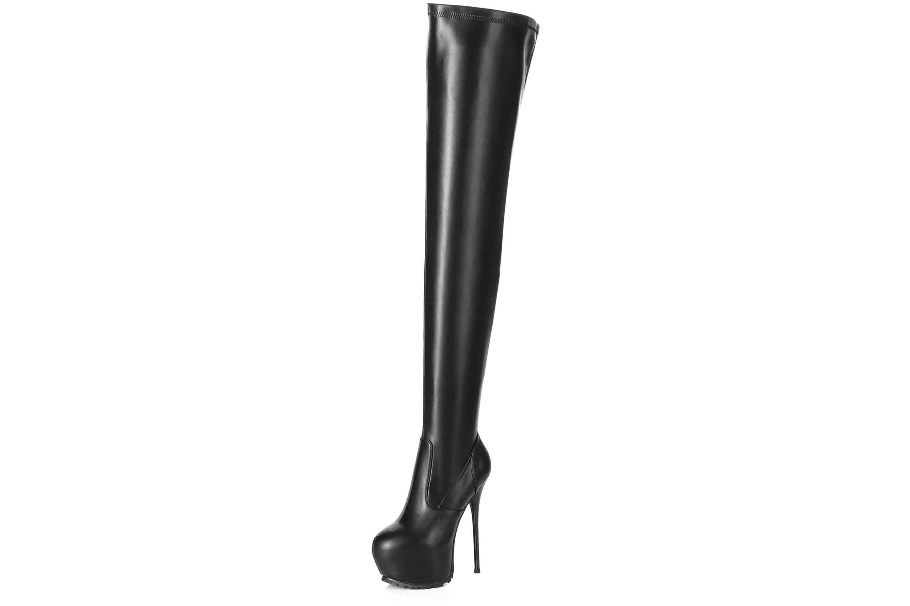 Giaro Stiefel in Übergrößen Schwarz Vida Black Matte große Damenschuhe