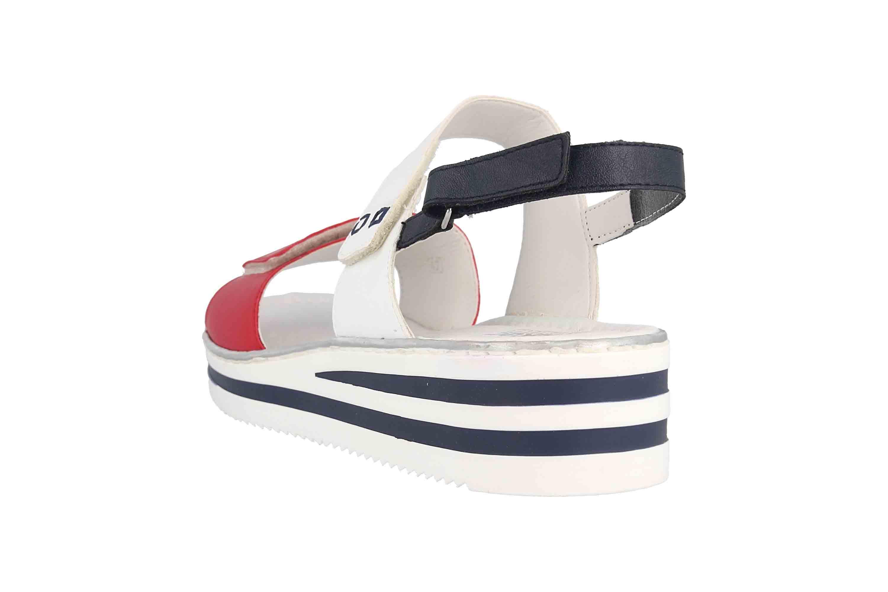 Rieker Women's Sandalette - Comfortable Casual Sandals In Two-Tone Style - View #10