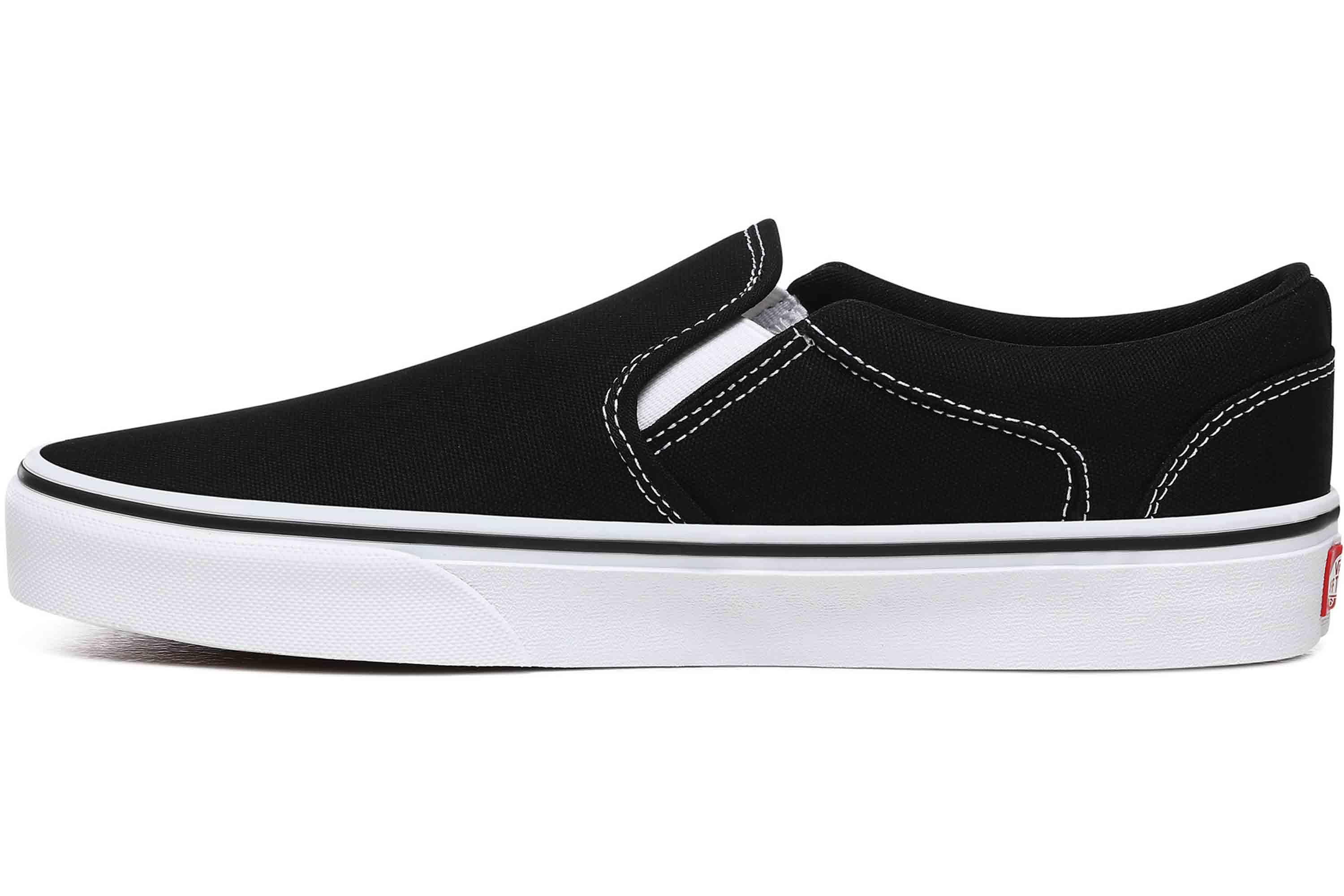 VANS MN Asher (Canvas)Blk/Wht Sneaker in Übergrößen Schwarz VN000SEQ1871 große Herrenschuhe