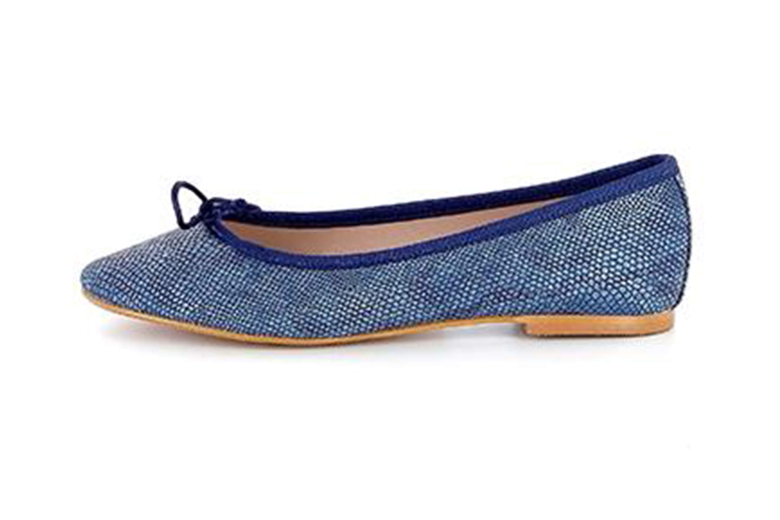 GIULIA Ballerinas in Übergrößen Blau 68190 MARINO PITONE SOFIA große Damenschuhe