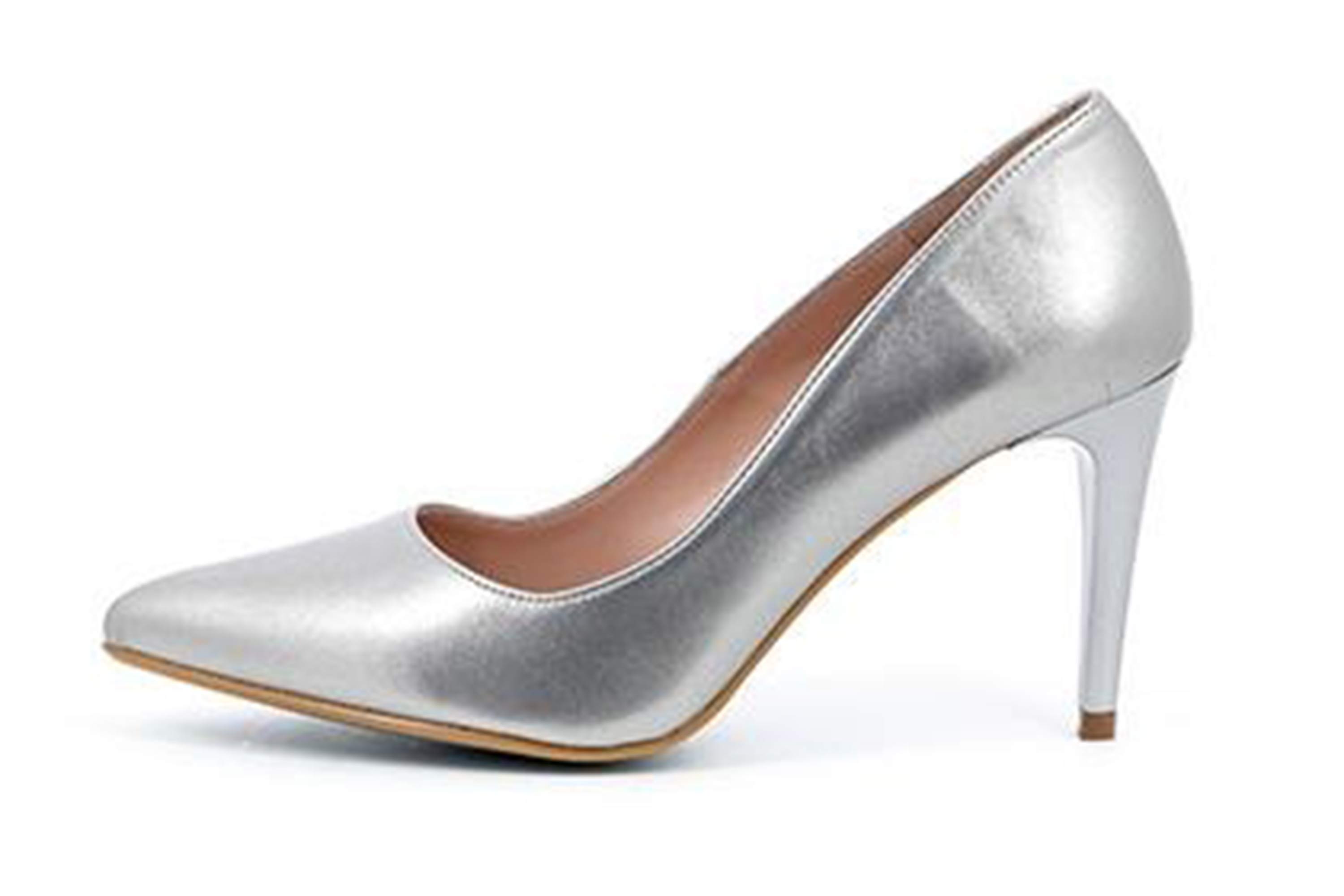 GIULIA Pumps in Übergrößen Silber 64445 ARGENTO VITELO DORE große Damenschuhe