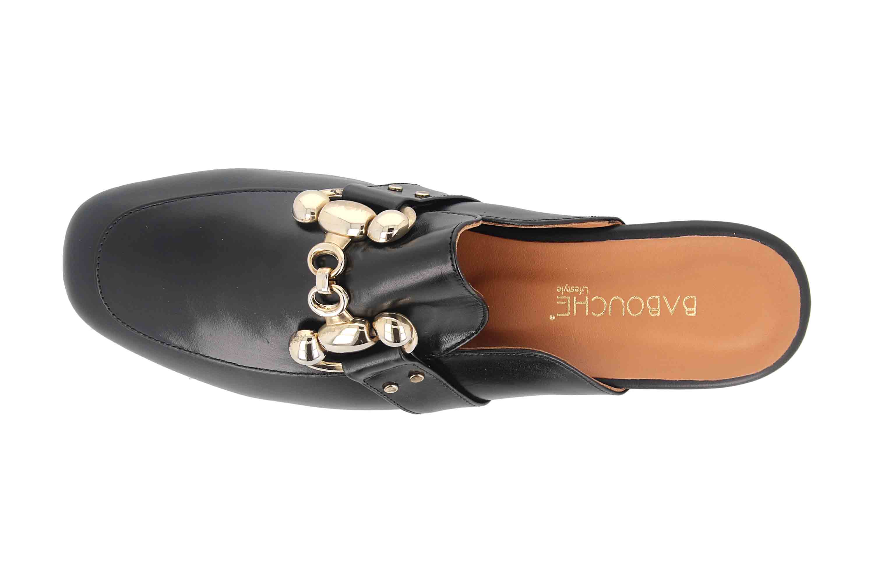 Babouche Lifestyle Pantoletten in Übergrößen Schwarz G5617-1-1 große Damenschuhe - 7