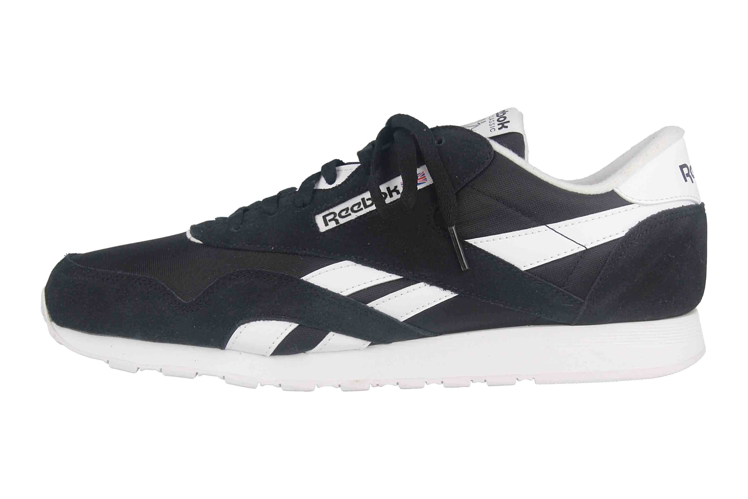 Reebok CLASSIC NYLON Sportschuhe / Laufschuhe in Übergrößen Schwarz 100009273 große Herrenschuhe