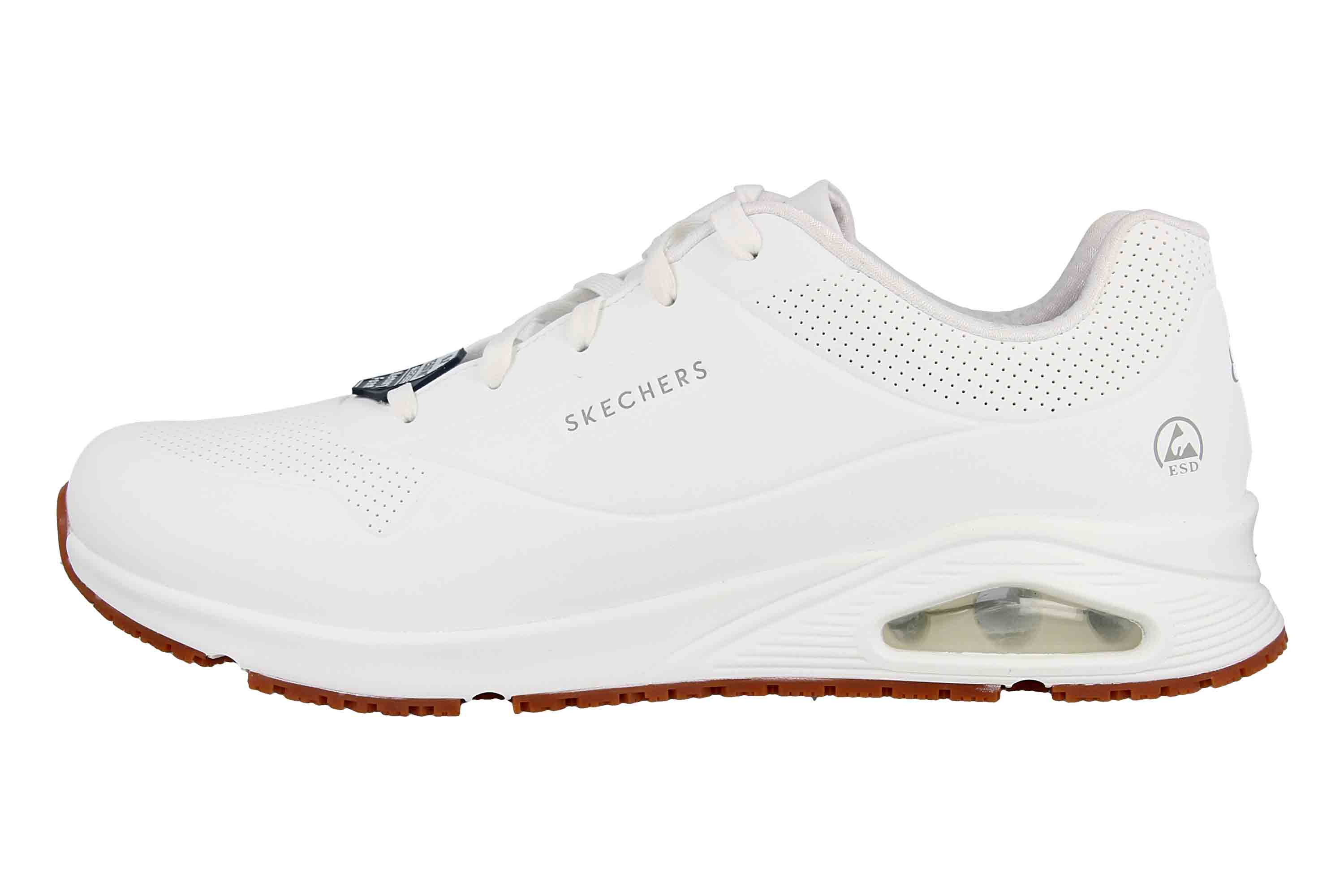 Skechers UNO SR SUTAL Arbeitsschuhe in Übergrößen Weiß 200054EC WHT große Herrenschuhe