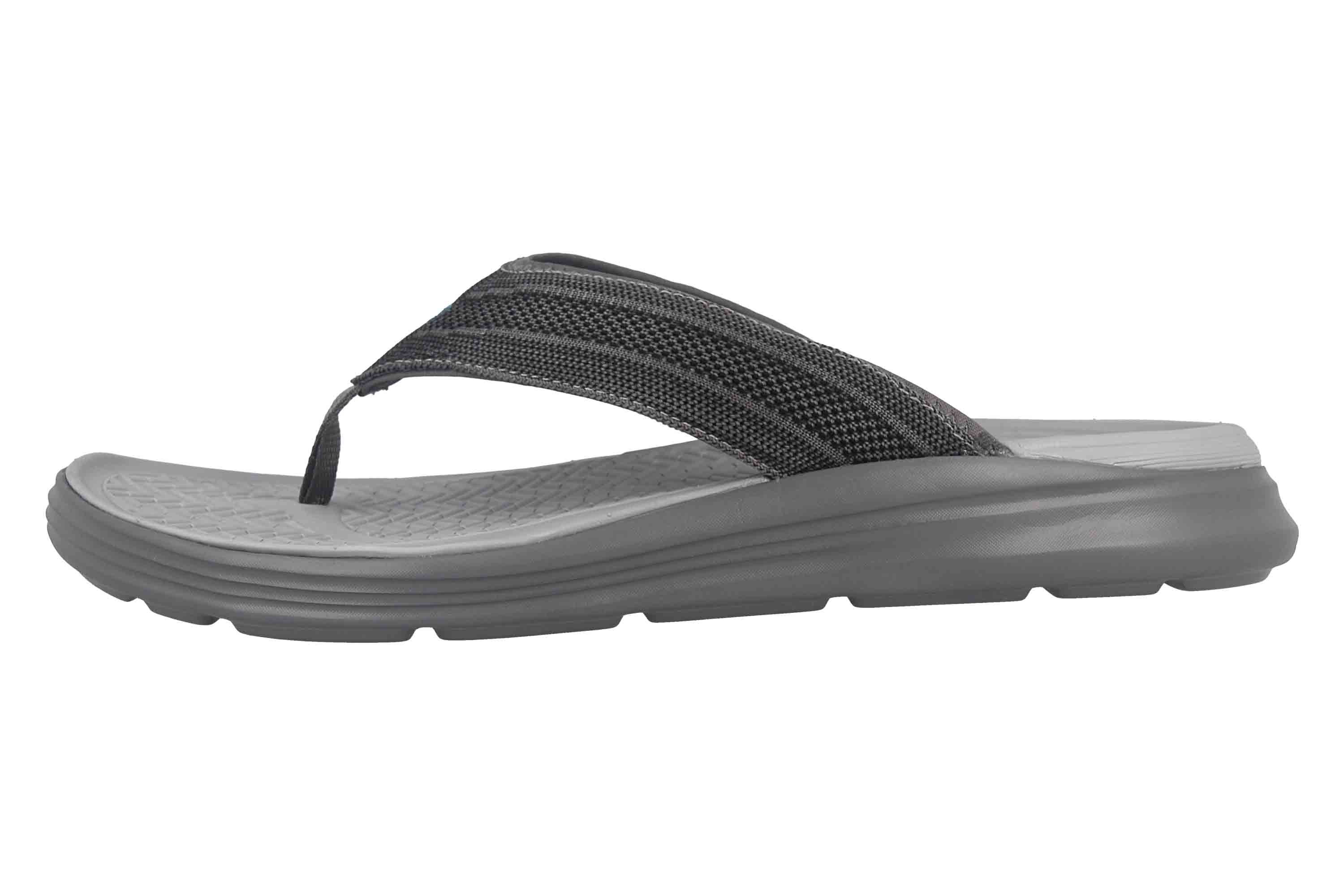 Skechers SARGO POINT VISTA Zehentrenner in Übergrößen Grau 204383 CHAR große Herrenschuhe