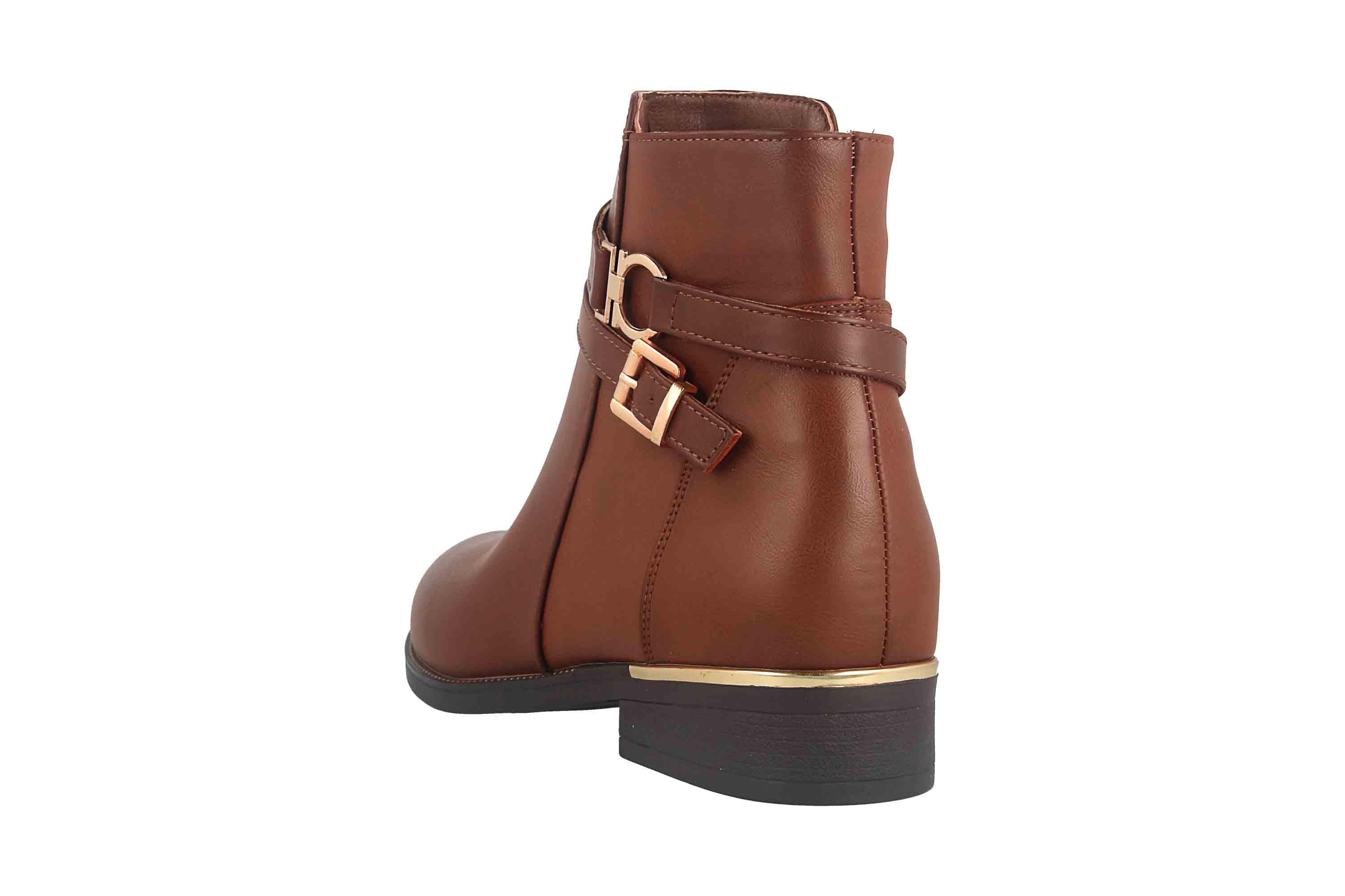 Ankle Boots Mit Goldener Schnalle Kurt Stiefel Aus Schwarzem Leder