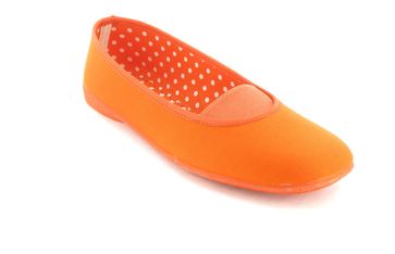 SALE - ANDRES MACHADO - Damen Ballerinas - Orange Schuhe in Übergrößen