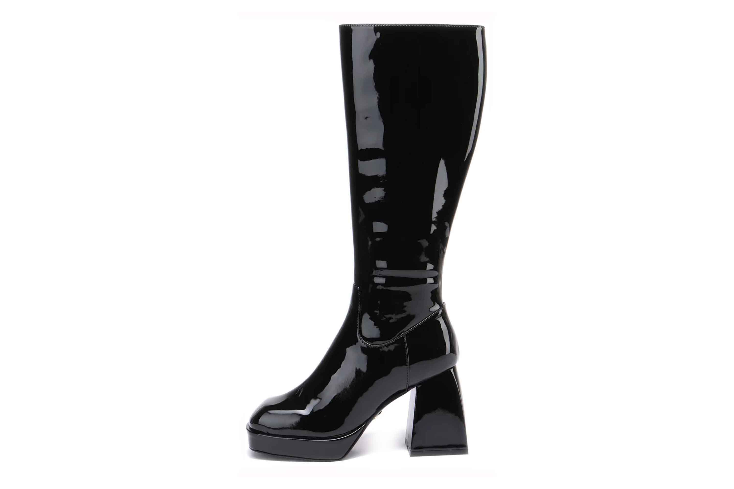 Giaro Stiefel in Übergrößen Schwarz [D2C] CORTINA BLACK SHINY große Damenschuhe