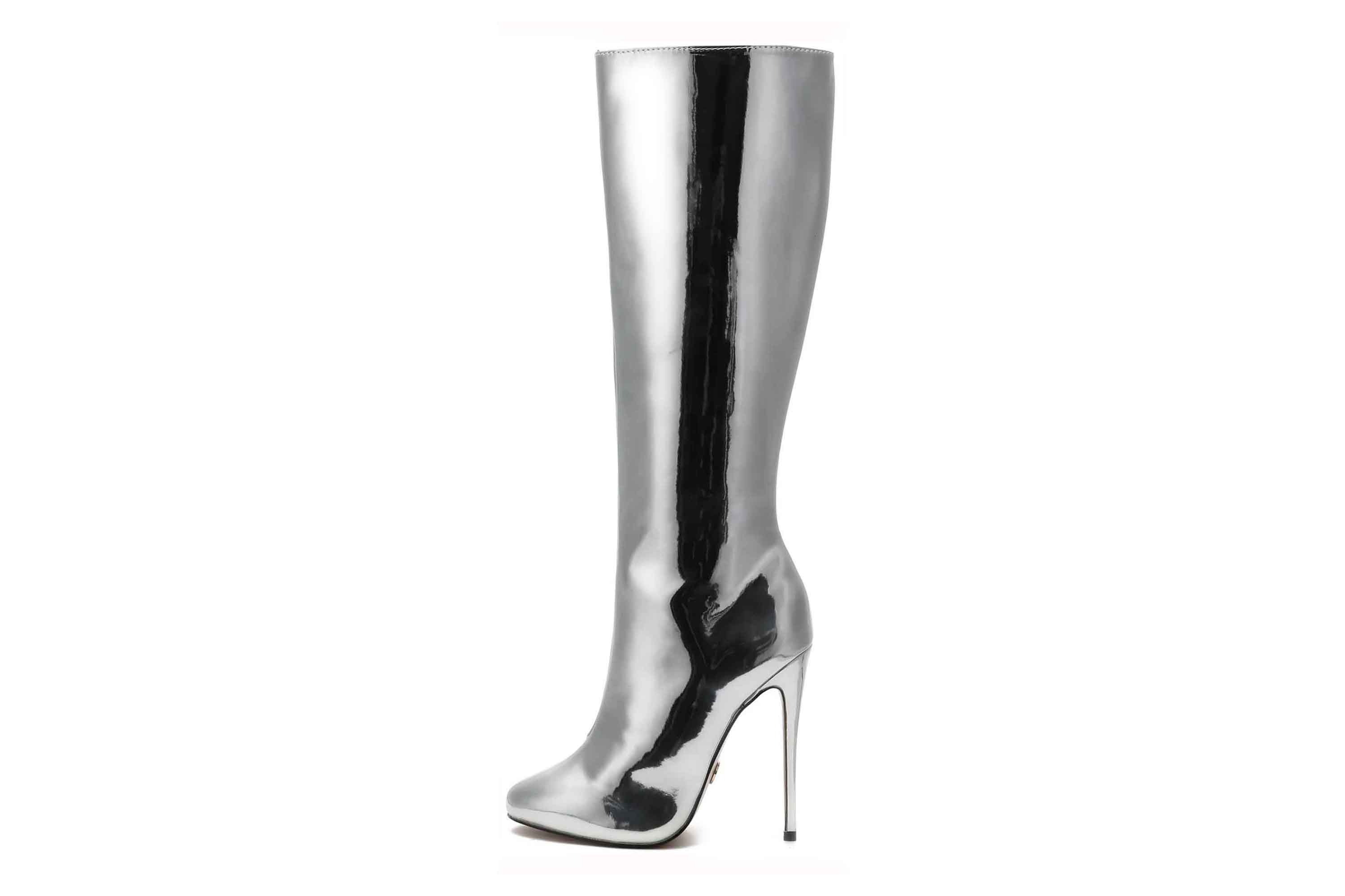 Giaro Stiefel in Übergrößen Silber [D2C] BRANDY LIQUID SILVER große Damenschuhe