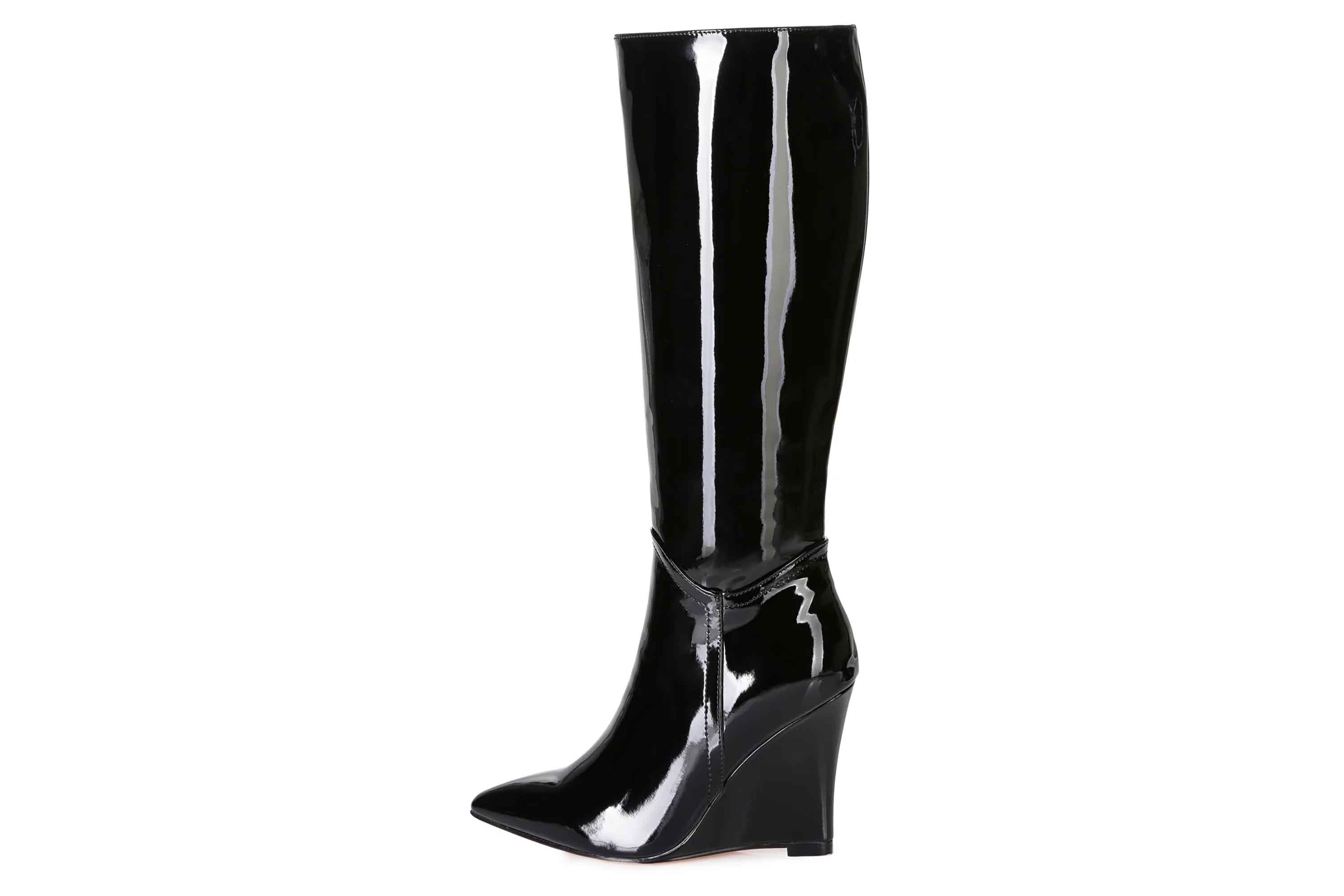 Giaro Stiefel in Übergrößen Schwarz [D2C] ELLA BLACK SHINY große Damenschuhe