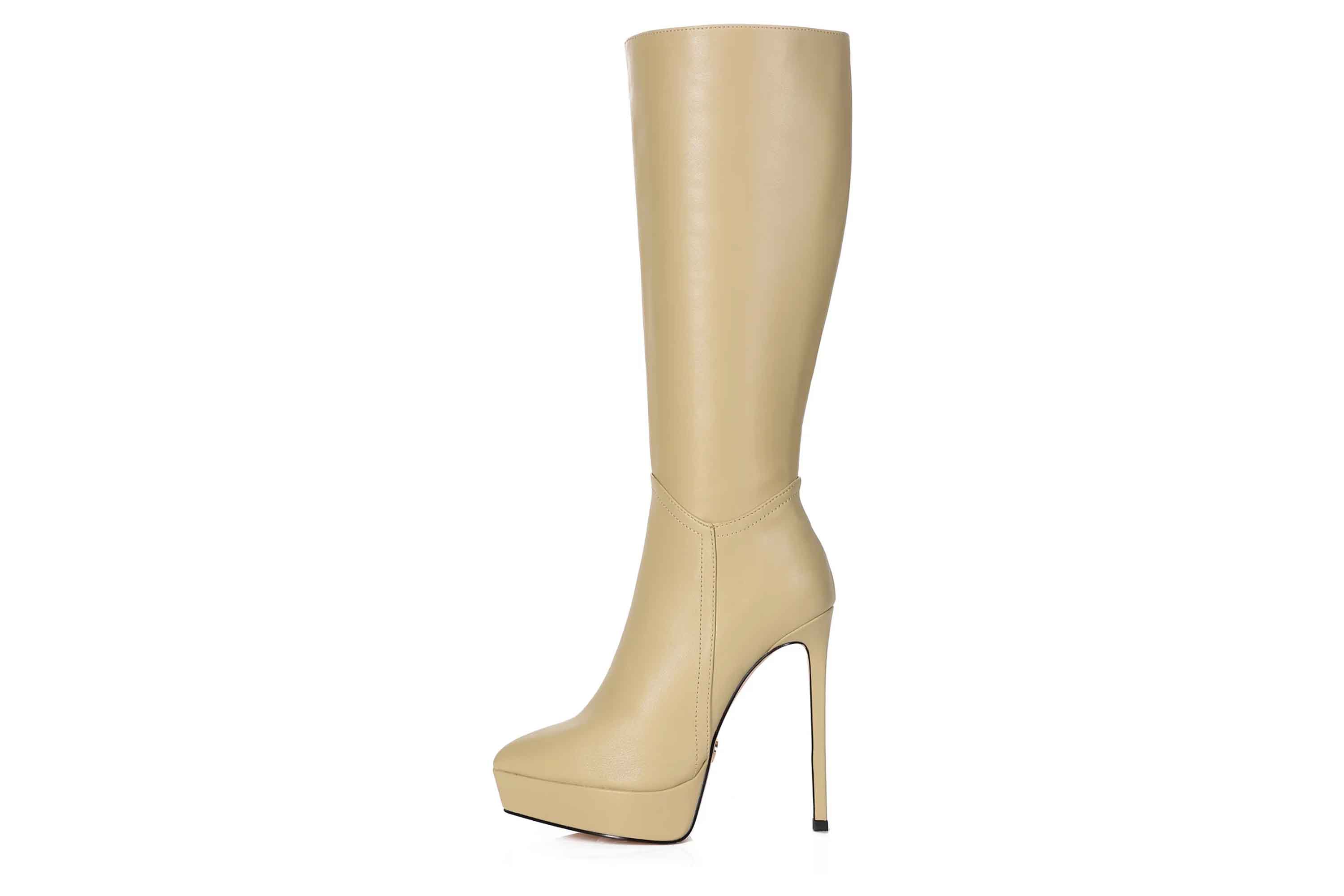 Giaro Stiefel in Übergrößen Beige [D2C] SARAYA NATUR MATTE große Damenschuhe