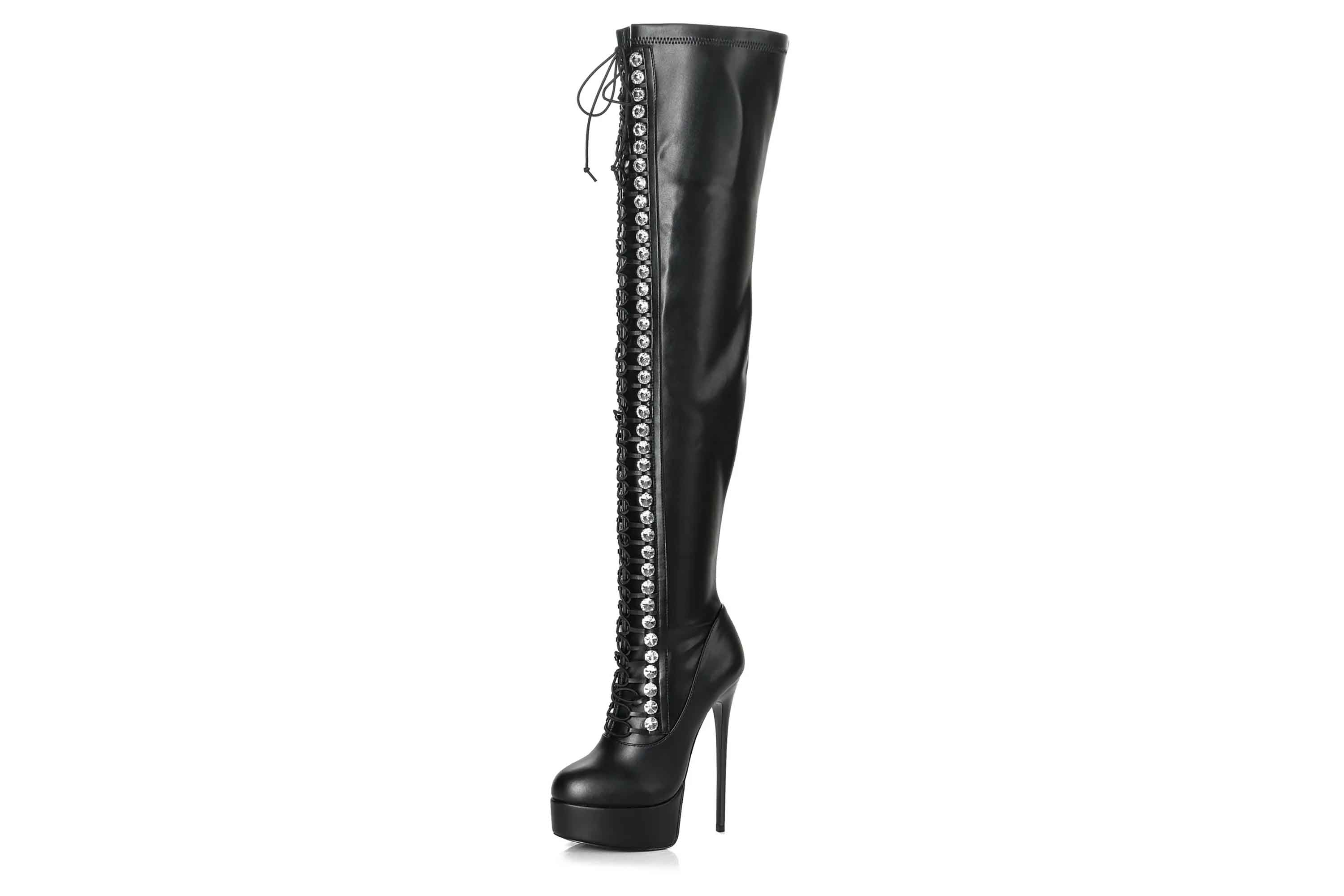 Giaro Stiefel in Übergrößen Schwarz [D2C] DOMINIQUE BLACK MATTE große Damenschuhe