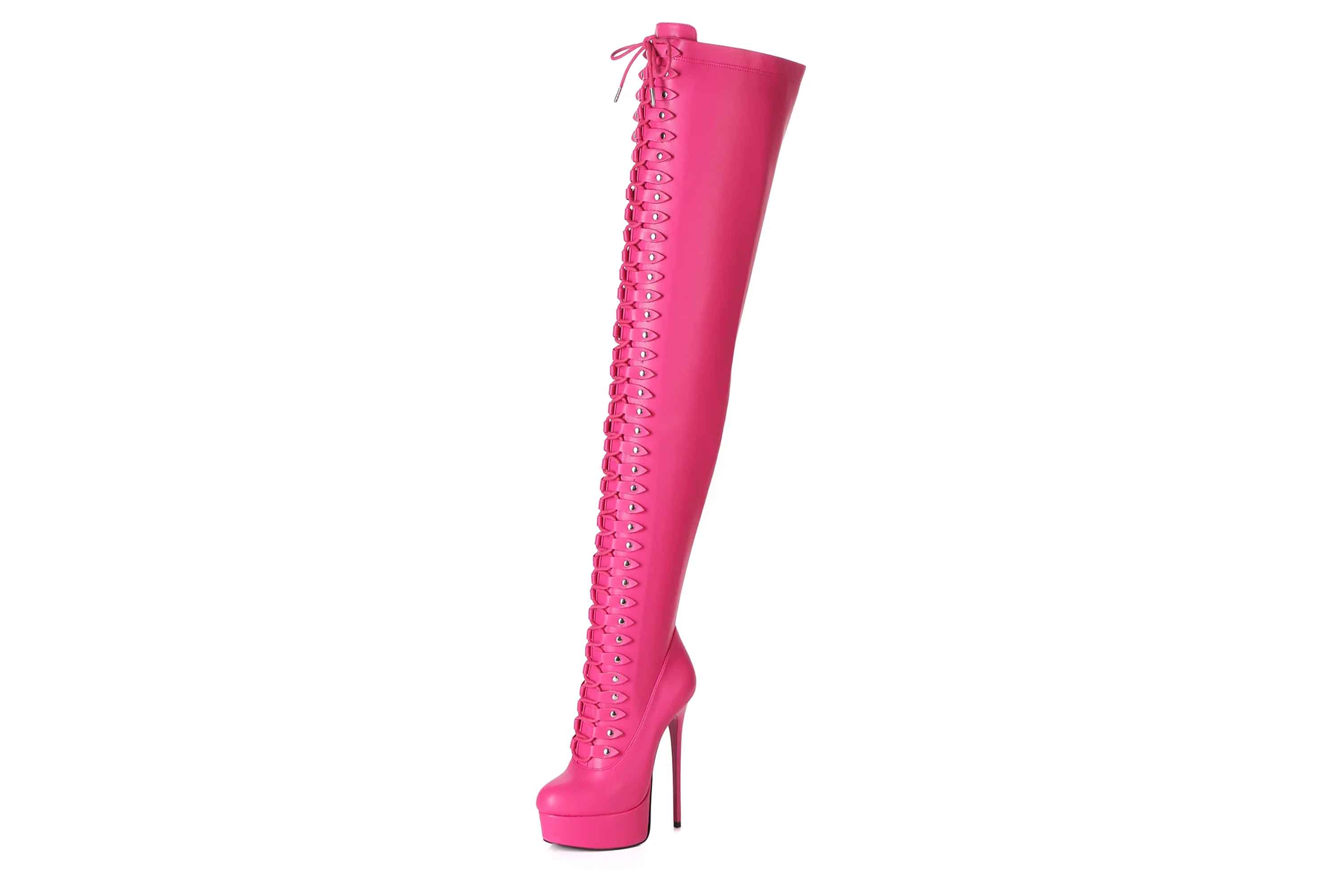 Giaro Stiefel in Übergrößen Pink [D2C] MOUCHARD FUCHSIA MATTE große Damenschuhe