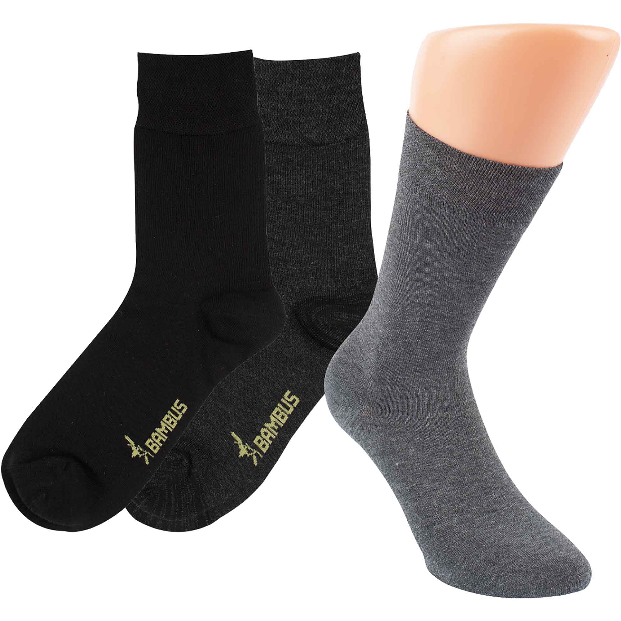 Riese RS. Harmony VISKOSE STRUMPF - BAMBUS -SILBER MELANGE Bambussocken /  Lange Socken Mehrfarbig 43060 3er Pack | schuhplus - Schuhe in bergren